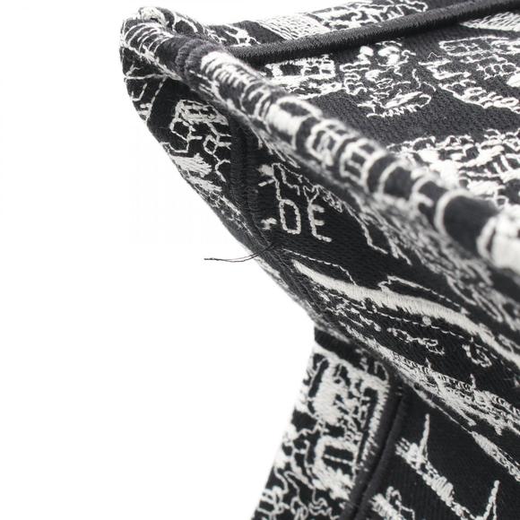 Dior Book Tote Large Tote Bag Canvas Black White - Picture 6 of 7